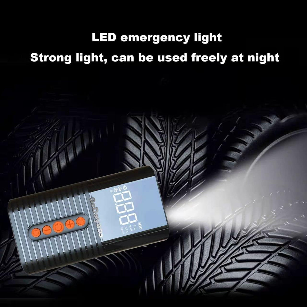 Cordless Tire Inflator with 6000mAh Battery, 150PSI, LED Light, Pack of 2 B966400