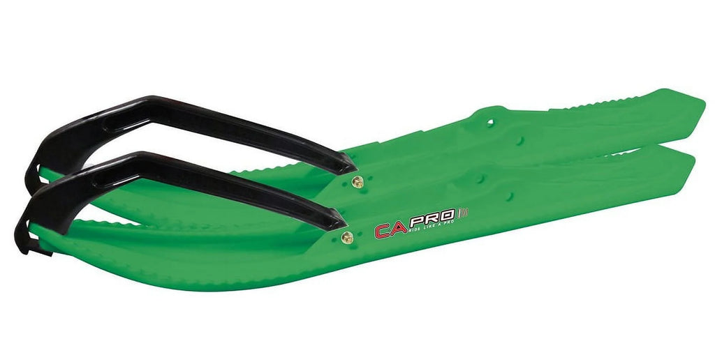 Green Snowmobile Skis with 4.5" Shaper Bars Complete Kit S9002