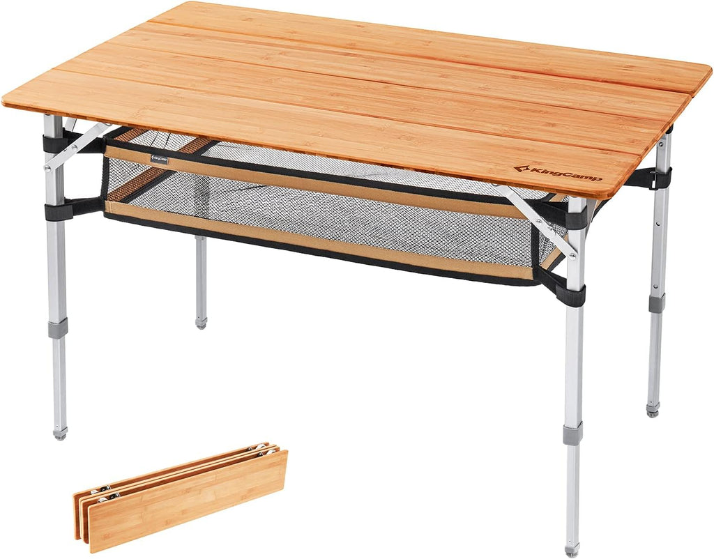 Folding Camping Table with Adjustable Height Aluminum Legs H5272