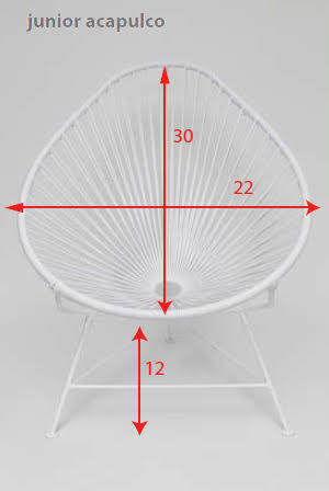 White Frame Acapulco Chair with Pink Weave F1373
