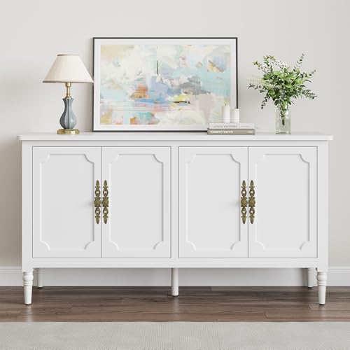 Black 4 Door Wood Console Cabinet J22428