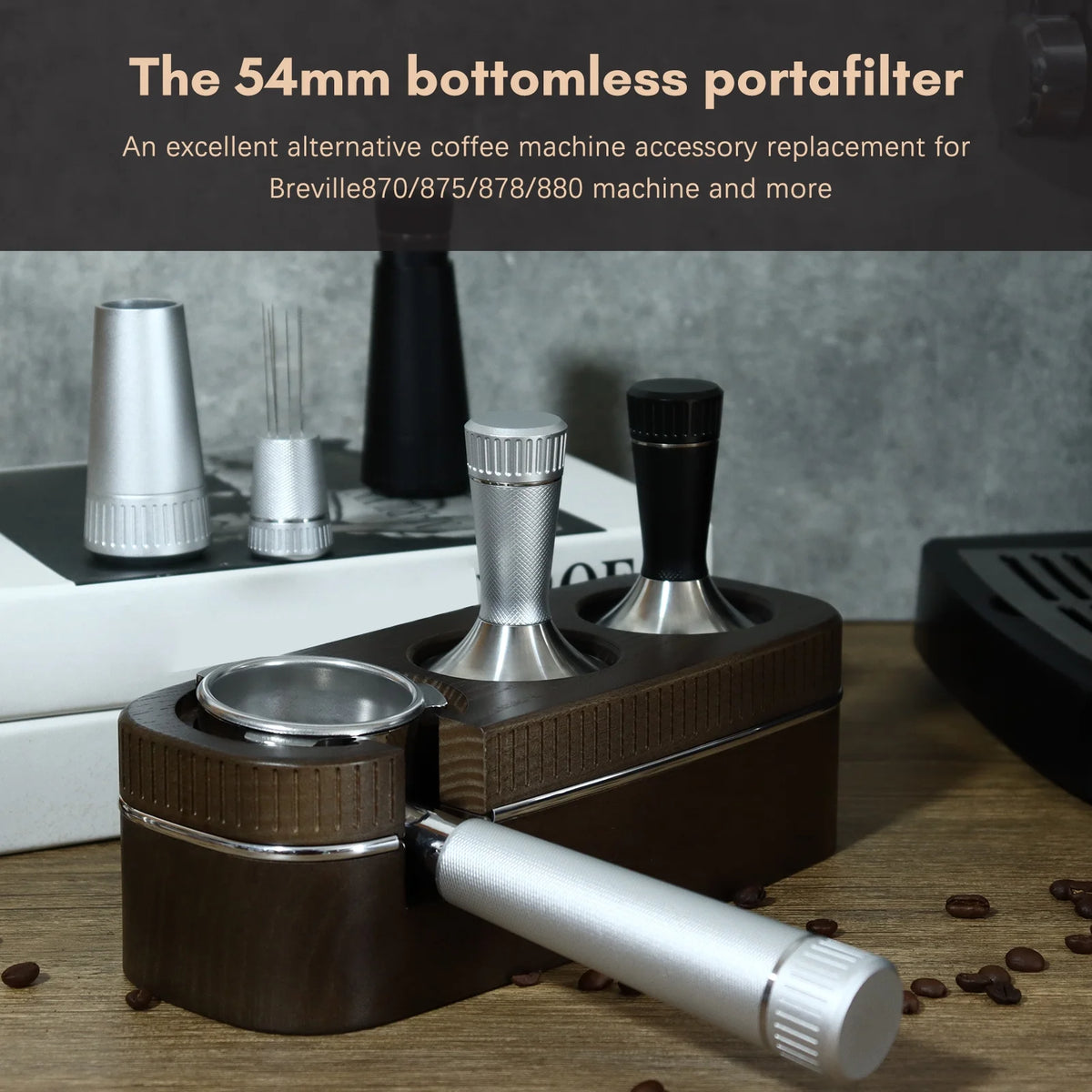 Bottomless Portafilter 54mm with Stainless Steel Head Q54200