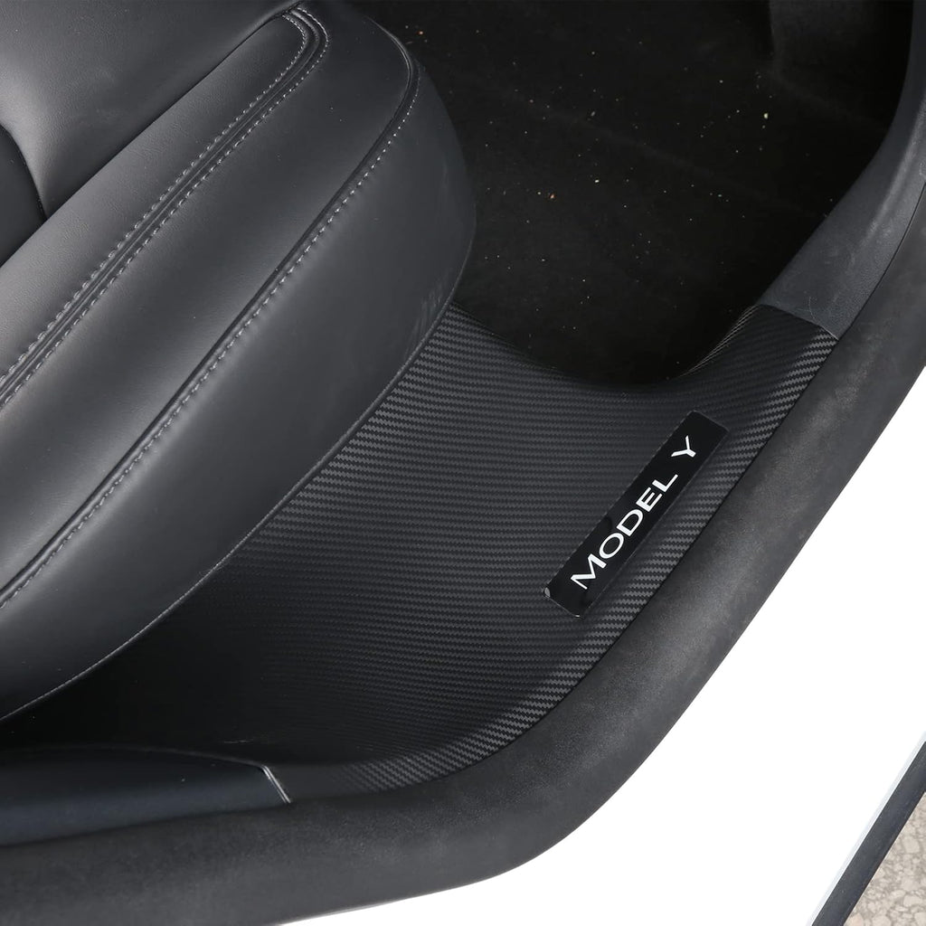 Matte Carbon Fiber Pattern ABS Plastic Door Sill Cover Z571874