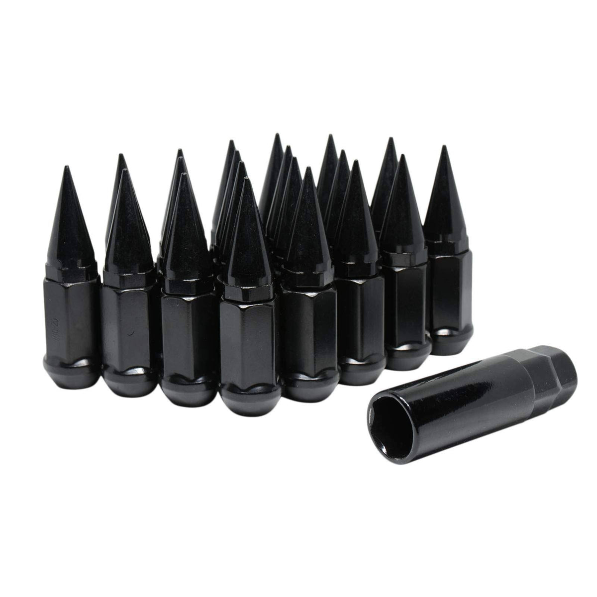 32 PC 14x2.0 Black Spike Lug Nuts B49707