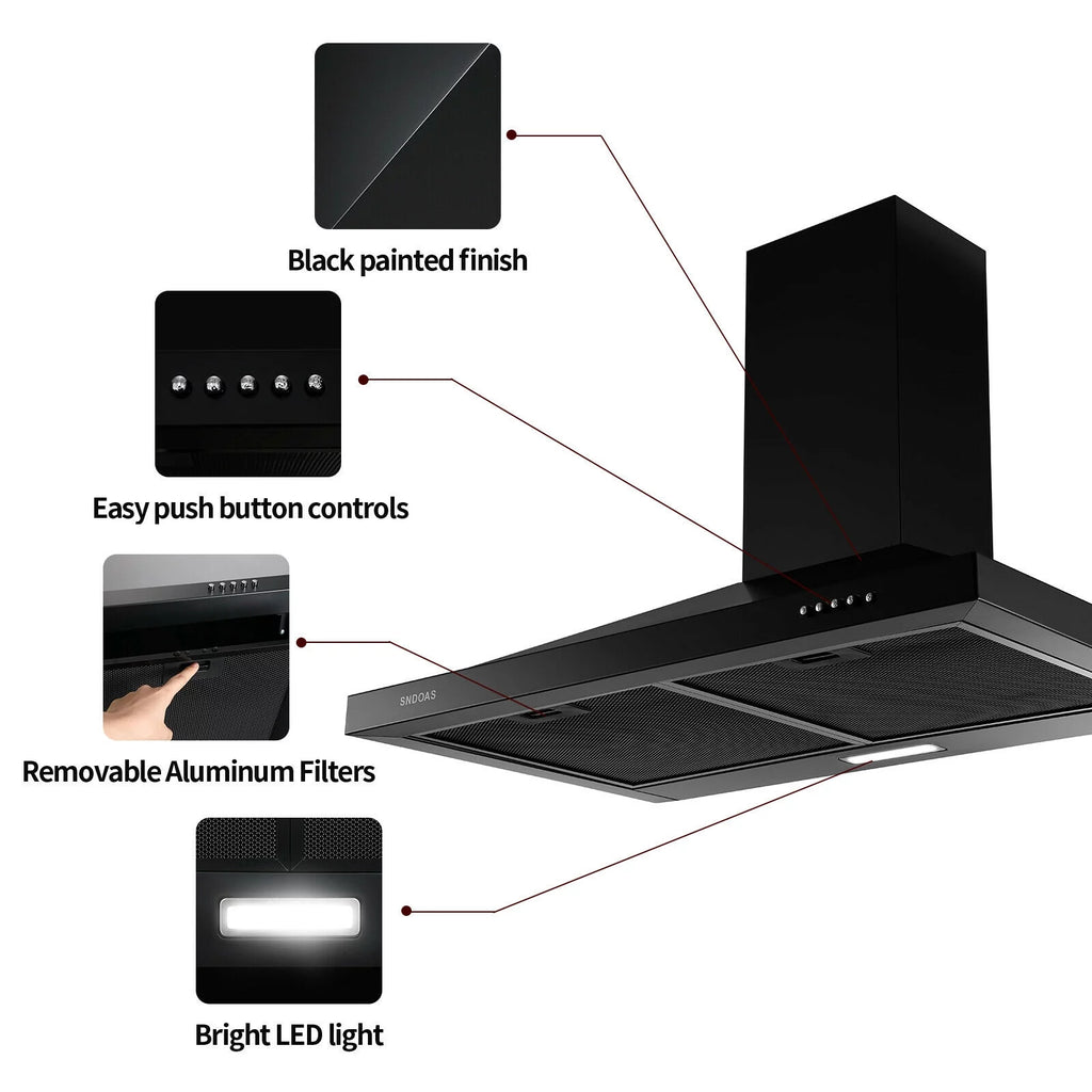 30 inch Stainless Steel Wall Mount Range Hood Q10133
