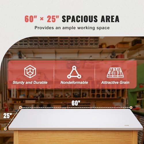 White 55" x 28" x 1" Solid Particle Board Desk Top Z2759