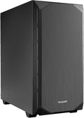Black Mid Tower ATX Case with Tempered Glass Window Y82393