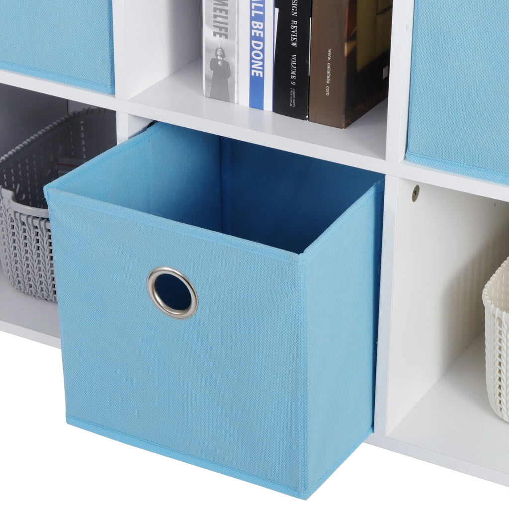 6 Cube Storage Organizer with 3 Fabric Bins V685