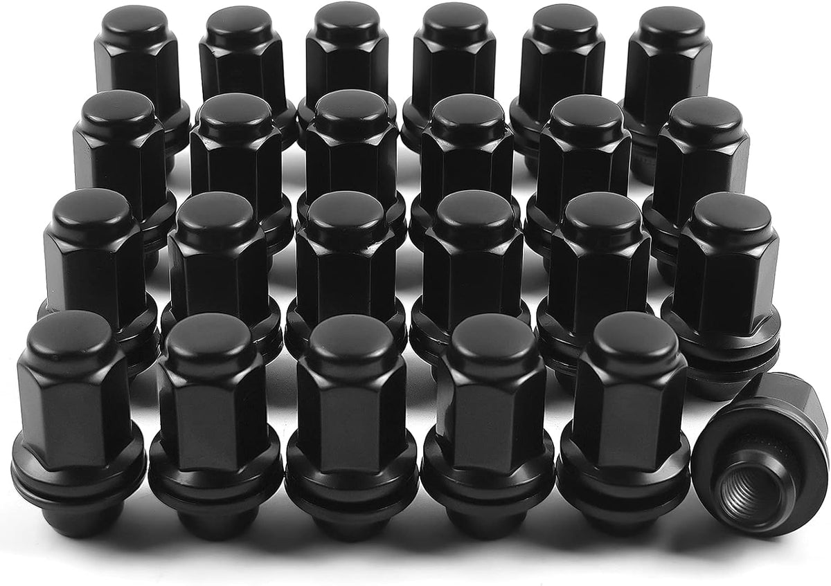24pcs M14X1.5 Black Lug Nuts 1.80" Height 7/8" Hex Pack of 2 E179814