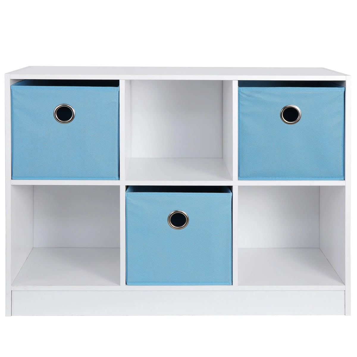 6 Cube Storage Organizer with 3 Fabric Bins V685