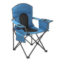 Blue Folding Camp Chair with Cooler Cup Holder X20951