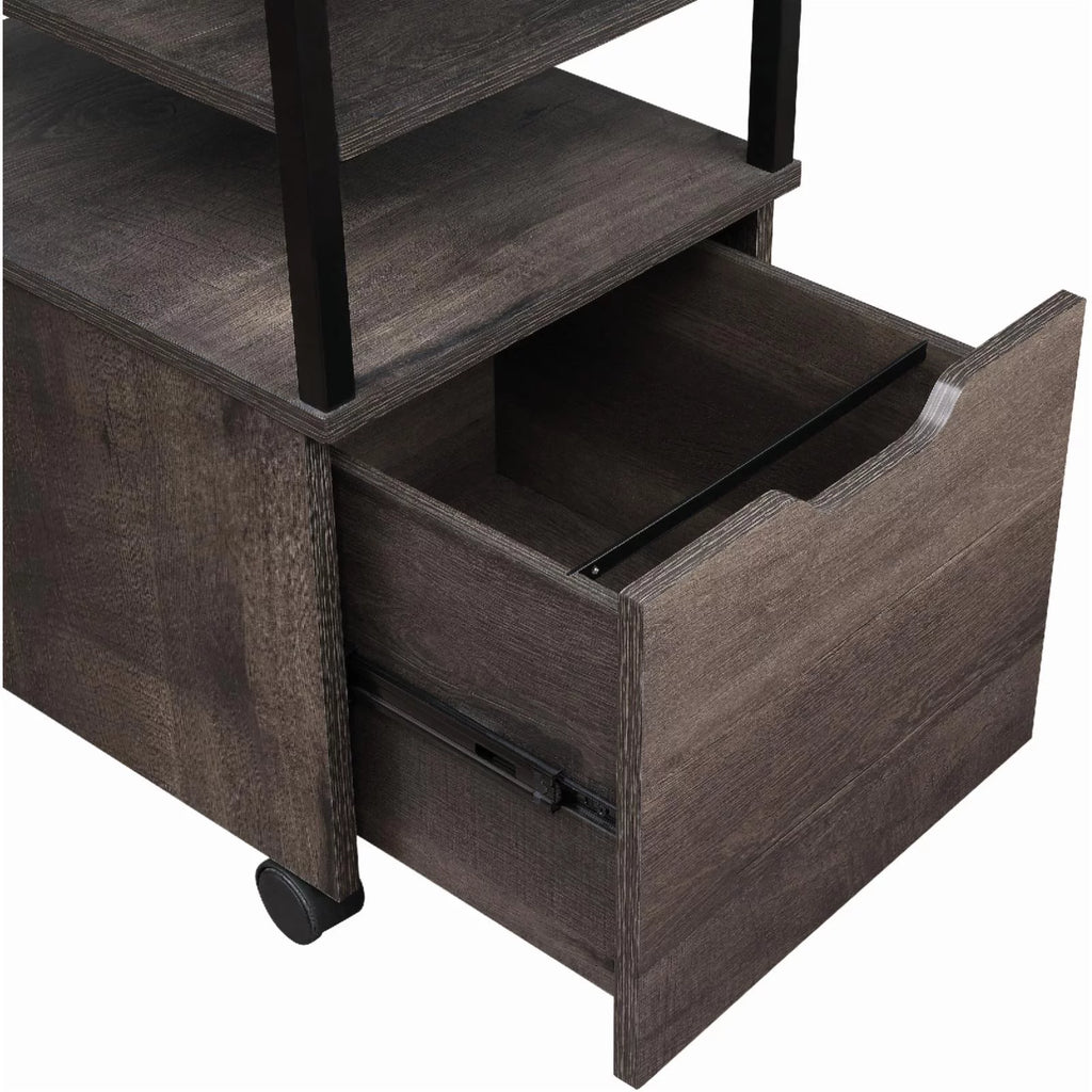 Wood 1-Drawer Mobile Storage Cart J267