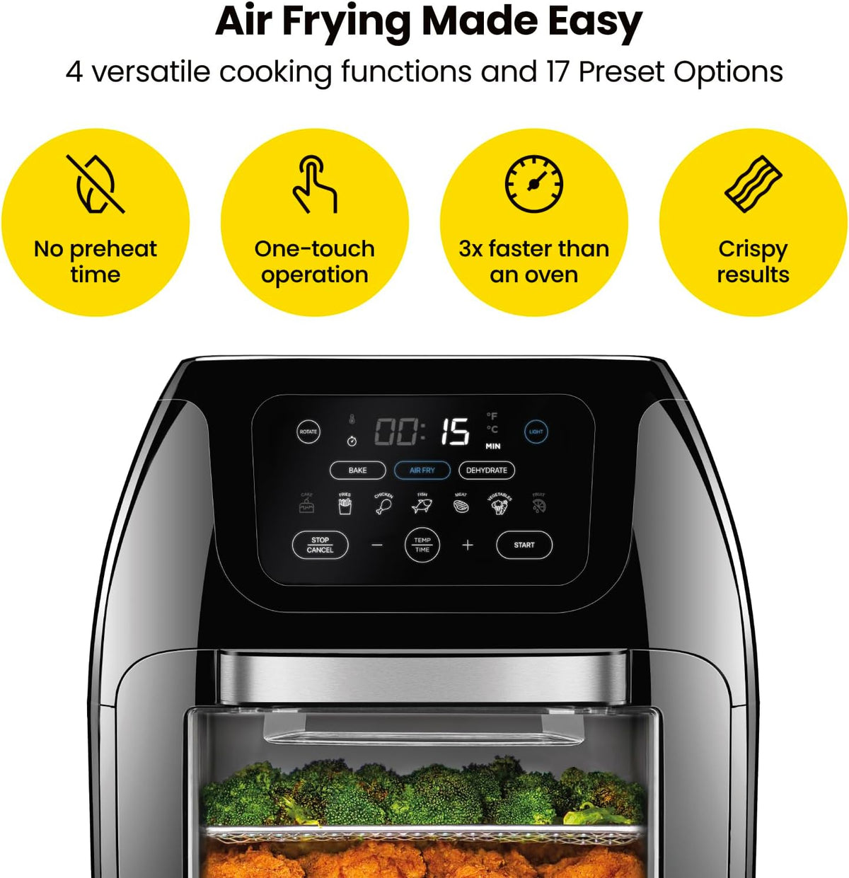 10L 3.6Qt Air Fryer with Rotisserie Dehydrator A801241