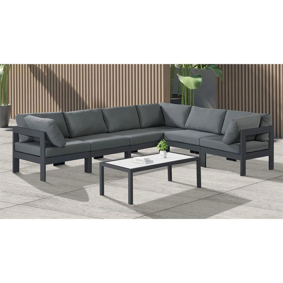 Grey Outdoor Patio Modular Sectional C8105