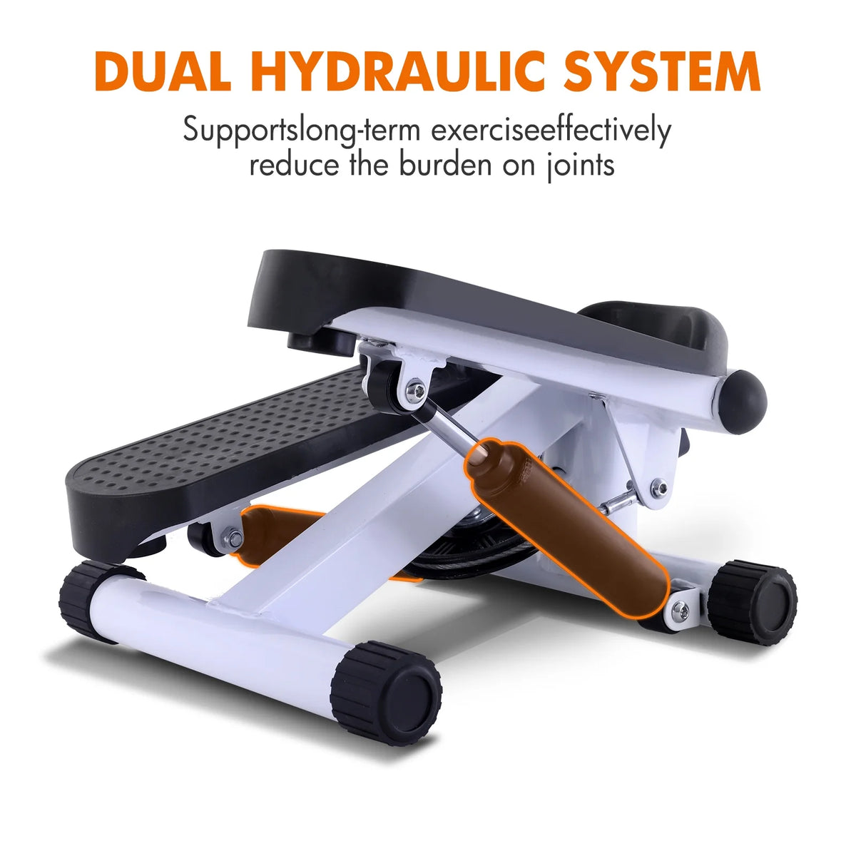 White Stair Stepper with Resistance Bands K957