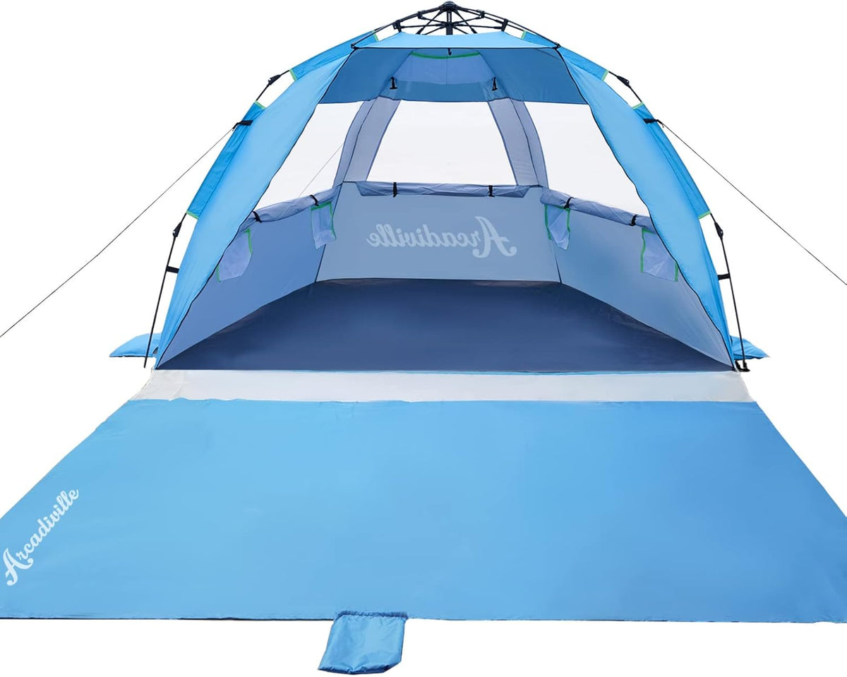 4 Person UPF 50+ Pop up Beach Tent with Extended Floor, Pack of 2 K6256