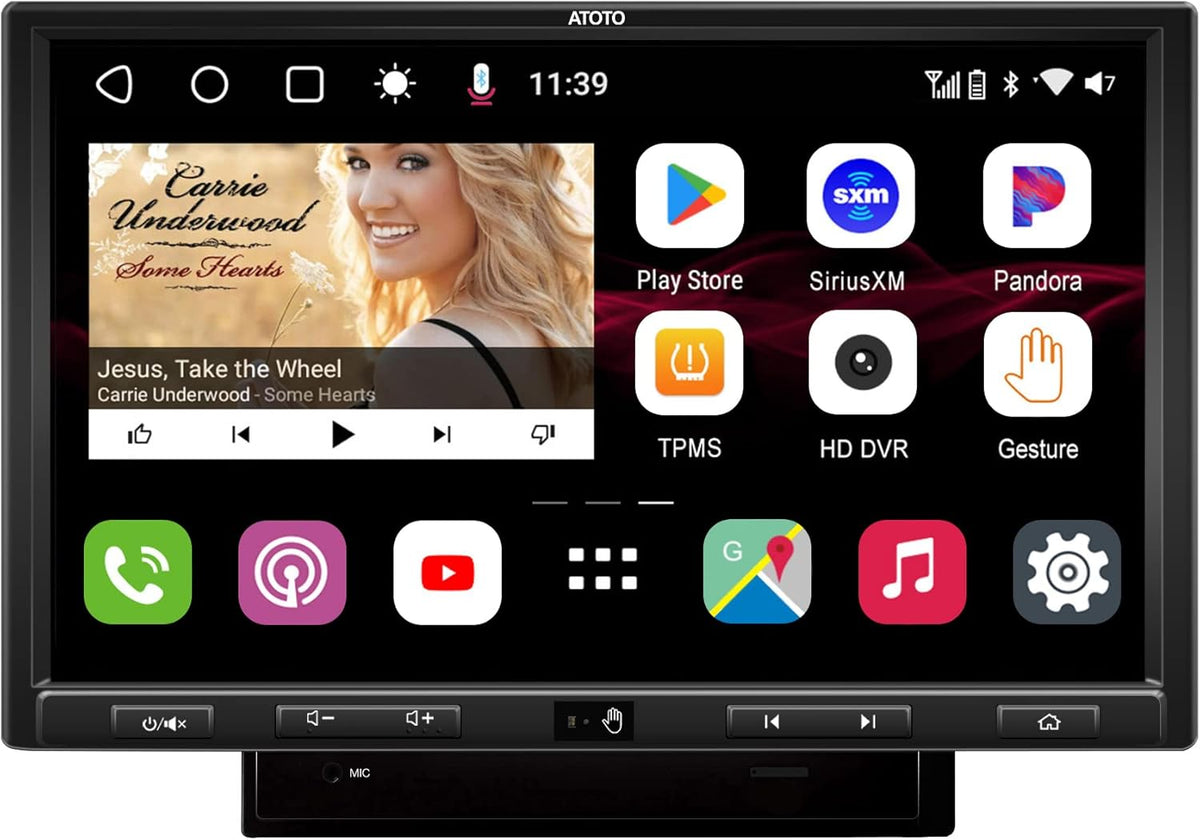 10.1inch QLED Display in-Dash Video Receiver with Wireless Carplay & Android Auto E38460