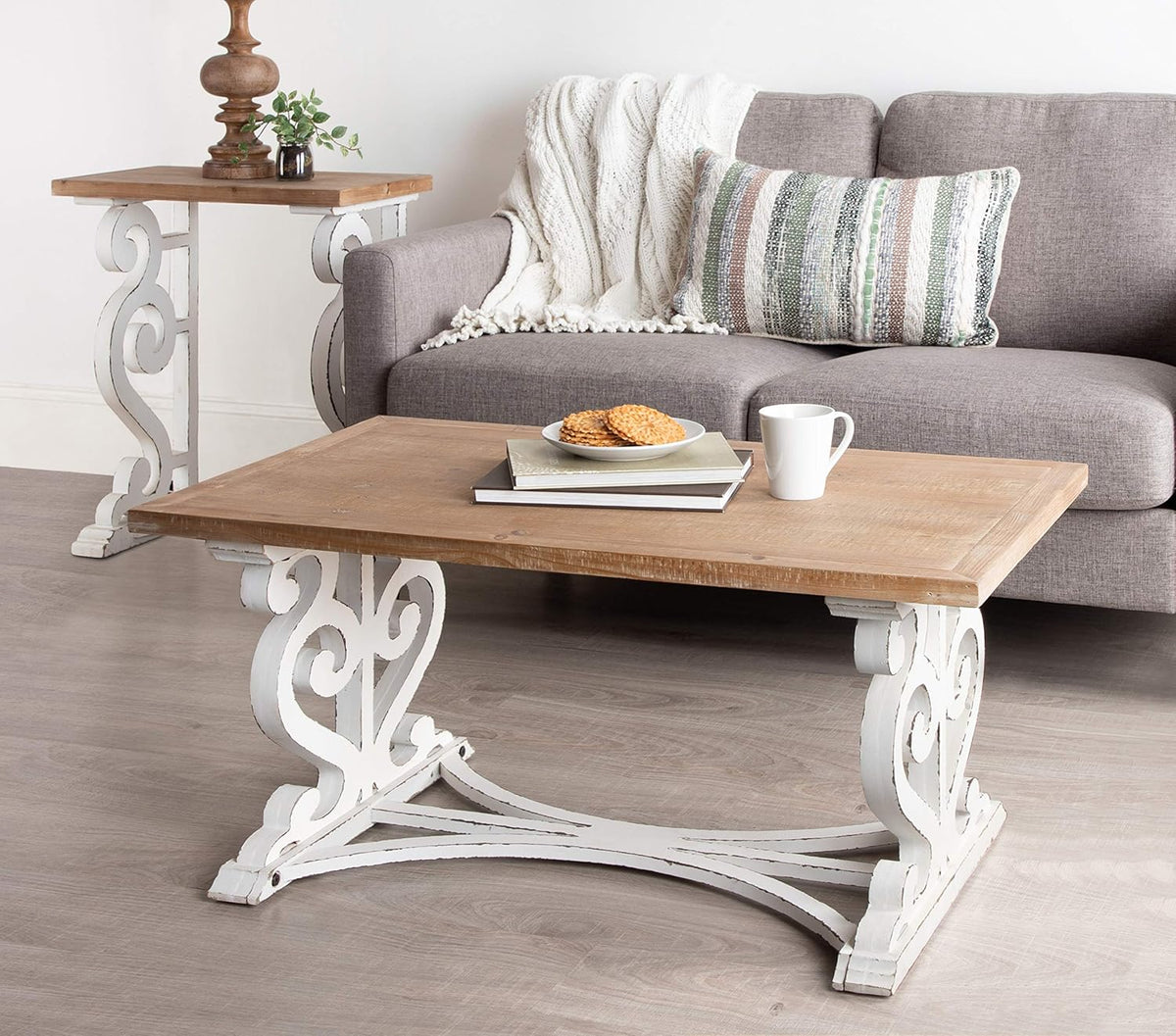 Rustic Carved Coffee Table H11000