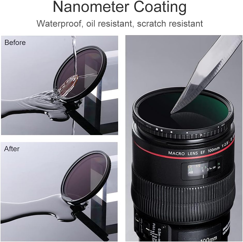 58mm Variable ND Filter ND8-ND128 3-7 Stop Y95315