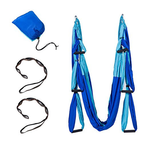 Aerial Yoga Hammock Swing with Six Handles and Steel Carabiners T977927