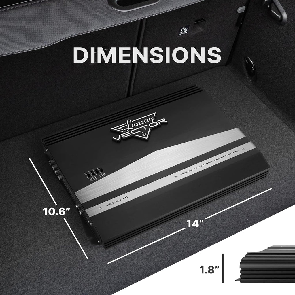 4 Channel 2000 Watt Bridgeable MOSFET Car Audio Amplifier R44156
