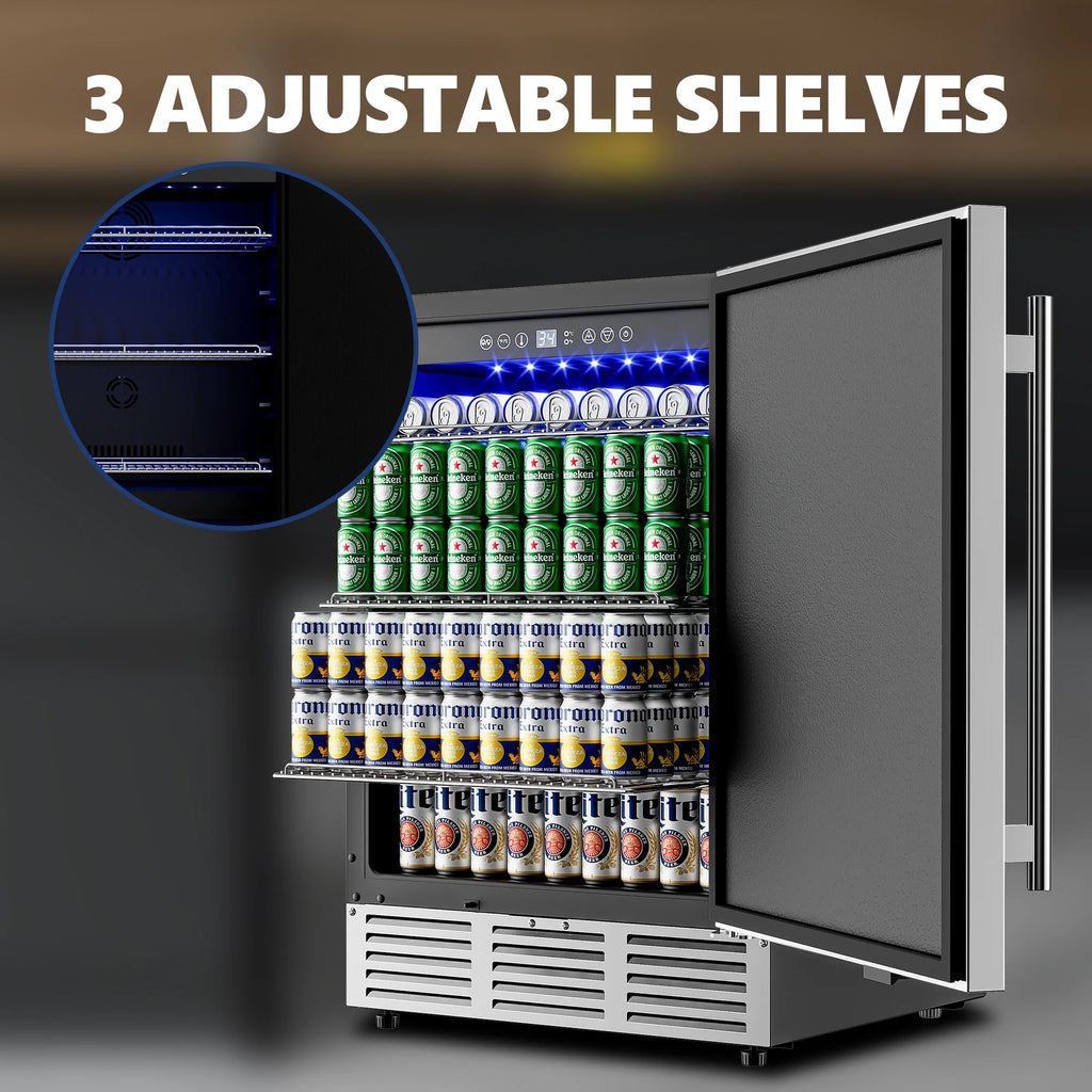 15 Under Counter Beer Fridge with Stainless Steel Door T886