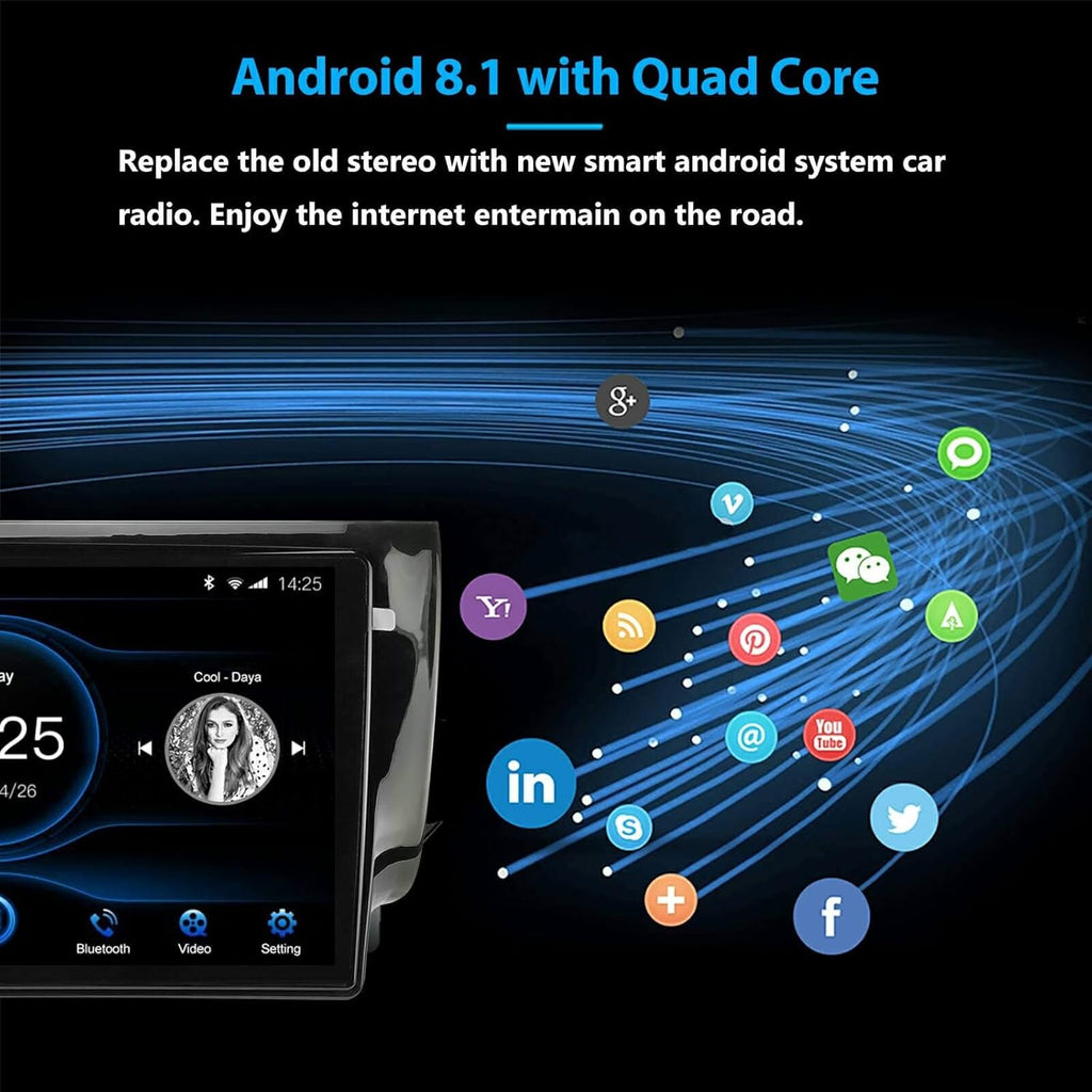 Android 10.1 Car Radio Stereo Navigation Bluetooth Touch Screen O405192