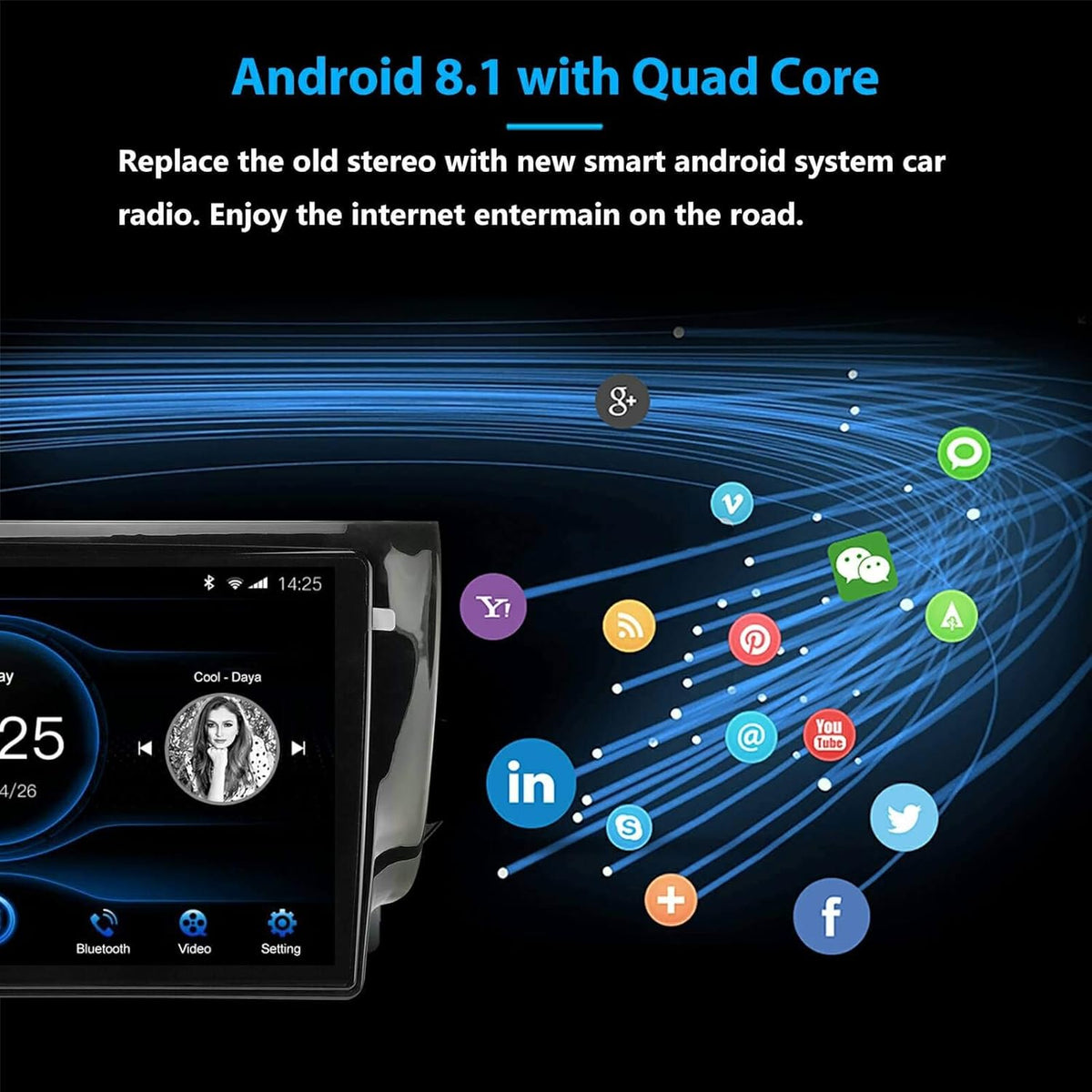 Android 10.1 Car Radio Stereo Navigation Bluetooth Touch Screen O405192
