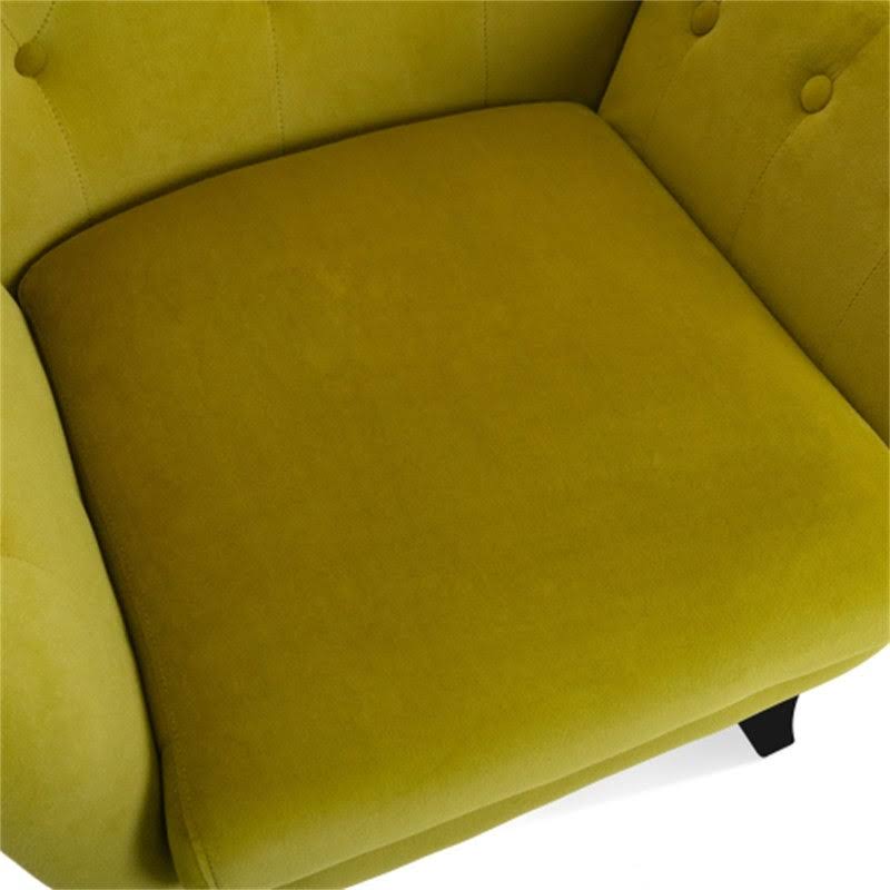 Velvet Accent Chair Armchair with Wooden Legs C25238