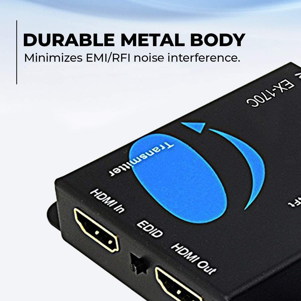HDMI Extender Over CAT5/CAT6 with IR Upto 164 Feet - Loop Out - 1080P Full HD Signal Distribution I8509