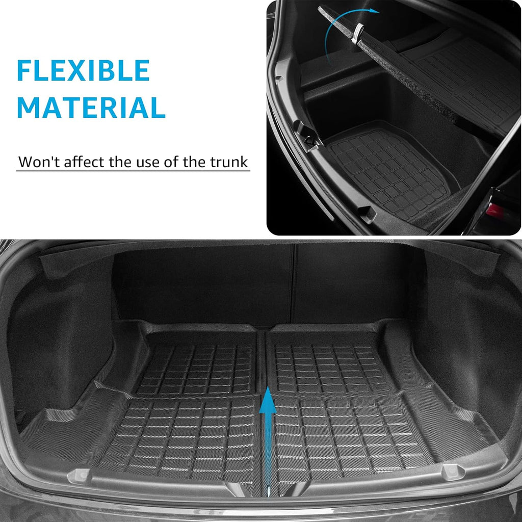 TPE Floor Mats Full Set Waterproof Front Rear Cargo Liner W7448