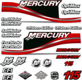 Red Outboard Engine Sticker Decal Graphics Kit T722