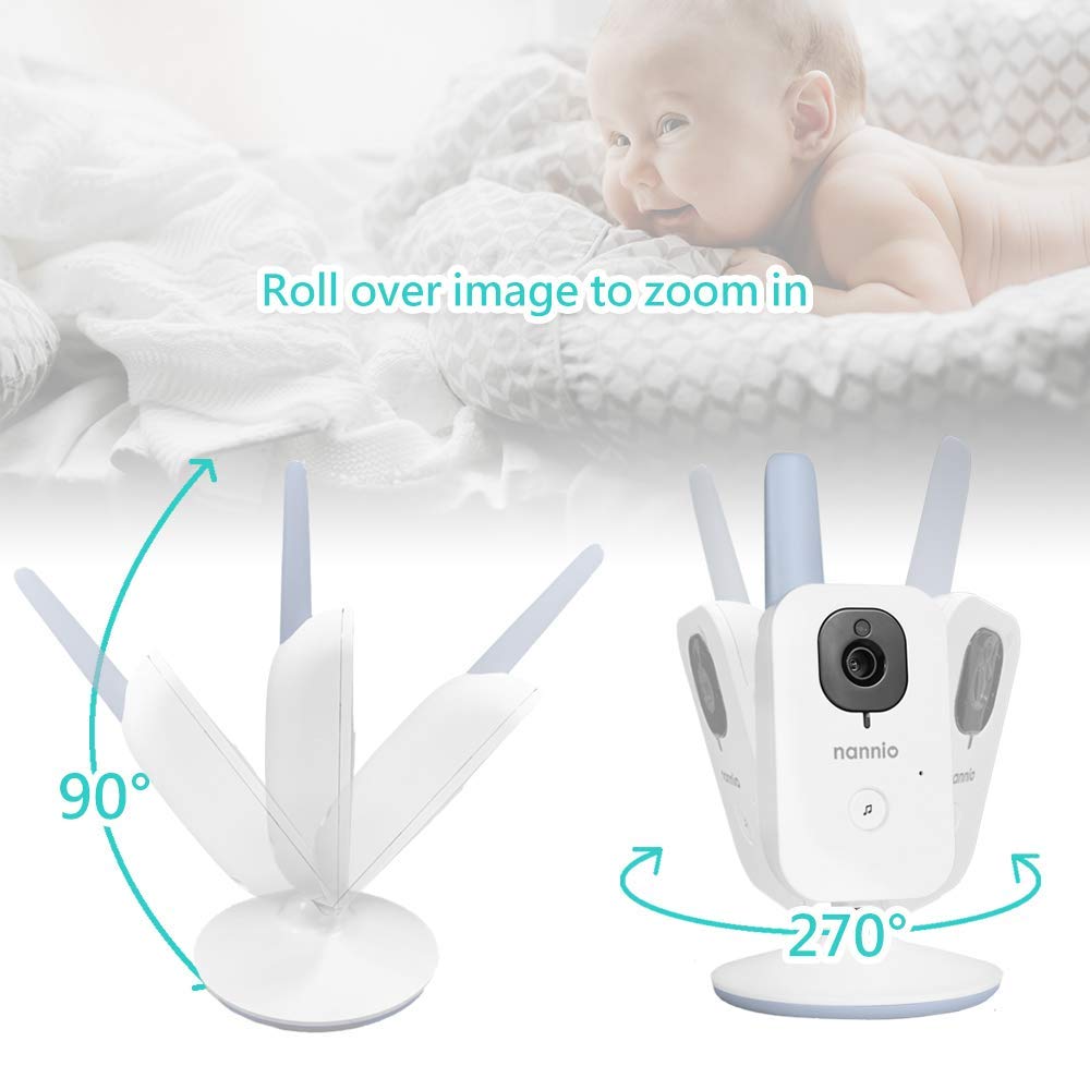 Video Baby Monitor with Camera and Audio, Two-Way Talk, Auto Night Vision, 985ft Range M3191