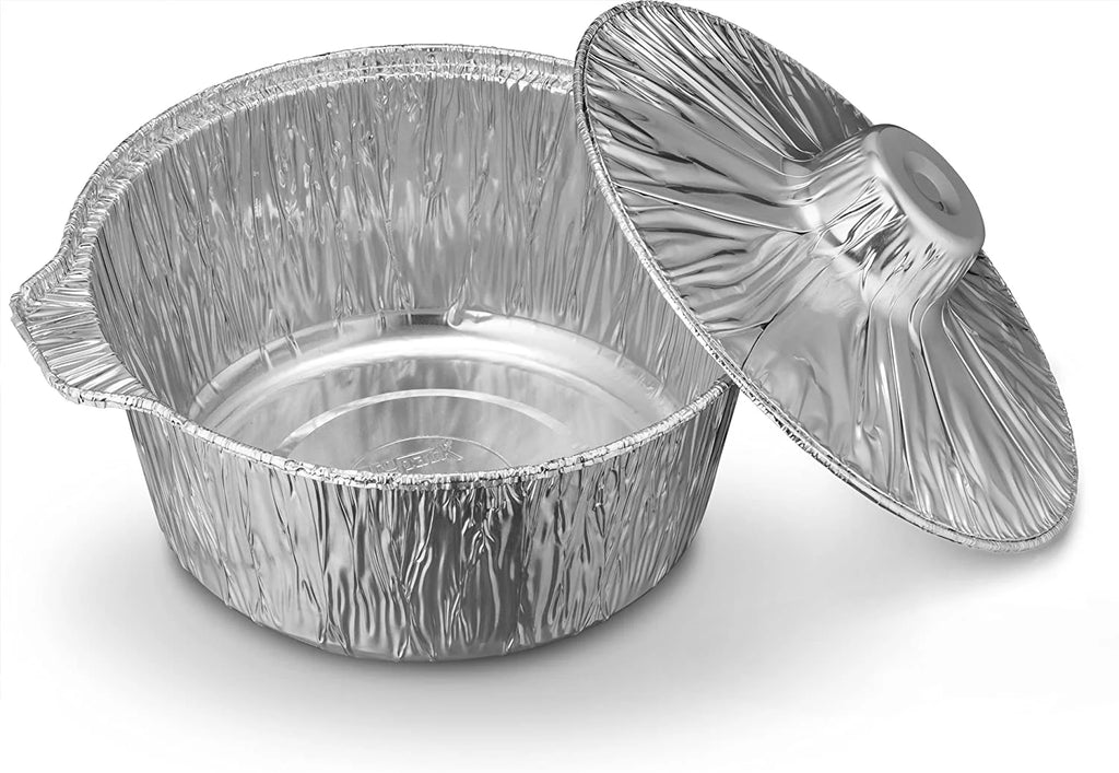 Disposable Aluminum Pot with Lid, Medium, Qty-12 Z4766
