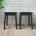 Black Solid Wood Stool Set of 2 G53484