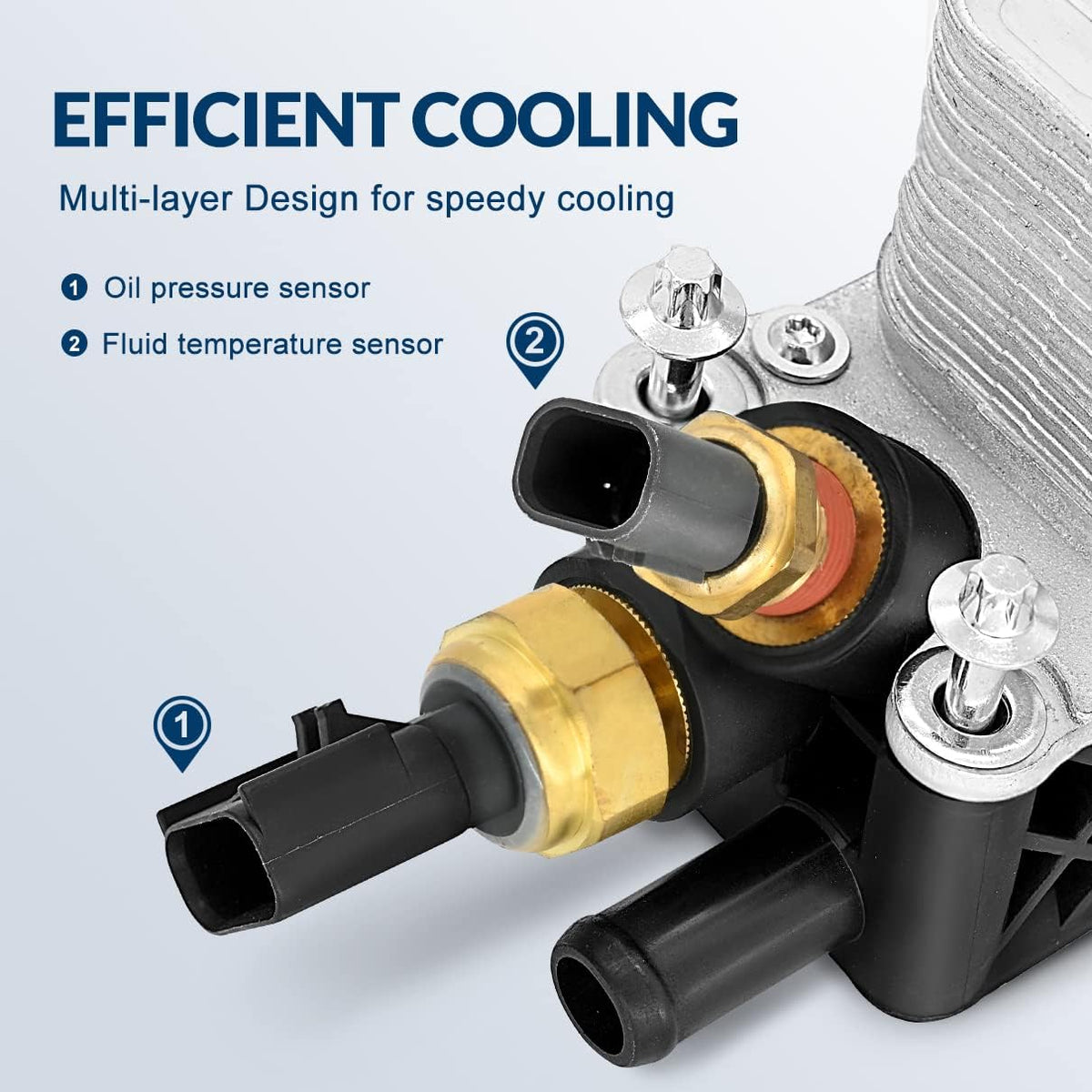 Engine Oil Filter Cooler Housing Adapter Pack of 2 X3735