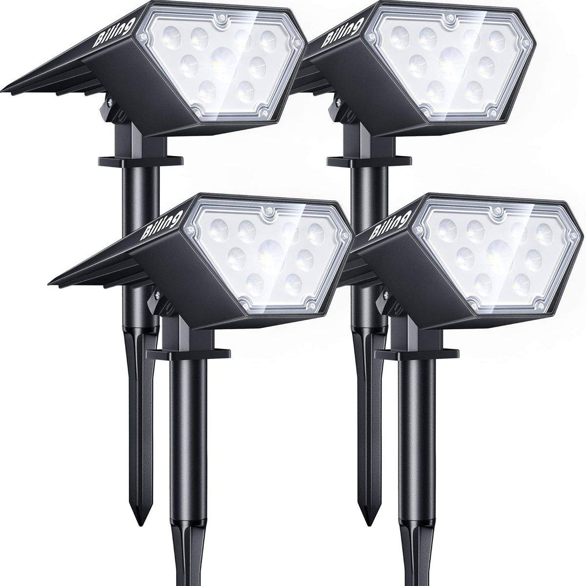 2-in-1 Solar Landscape Lights 12 LED IP67 Waterproof Warm White 4 Pack G446770