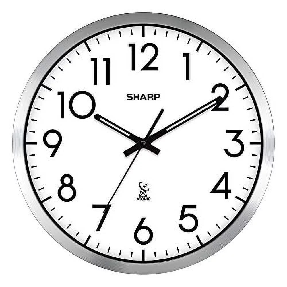 Silver Brushed Finish 12" Wall Clock L9792