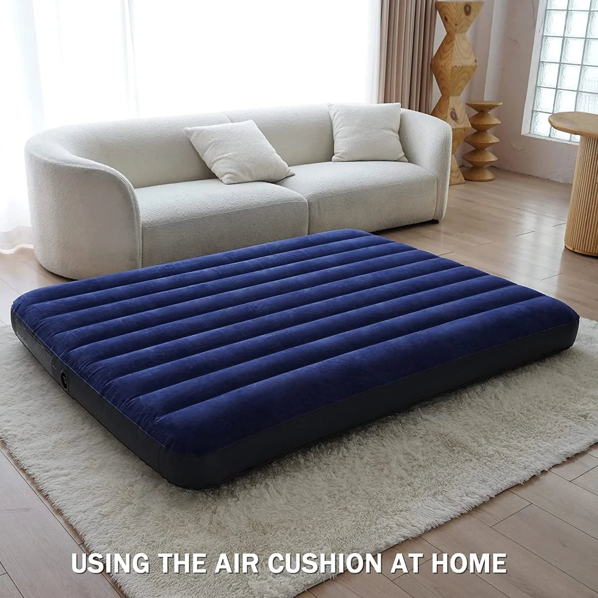 2 Person Folding Camping Cot with Inflatable Air Mattress and Carry Bag M97204