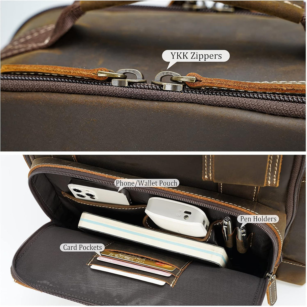 Vintage Full Grain Leather 15.6 Inch Laptop Backpack G321