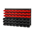 48-Bin Wall Mounted Storage Bins Parts Rack Organizer with Wall Panels Q913080