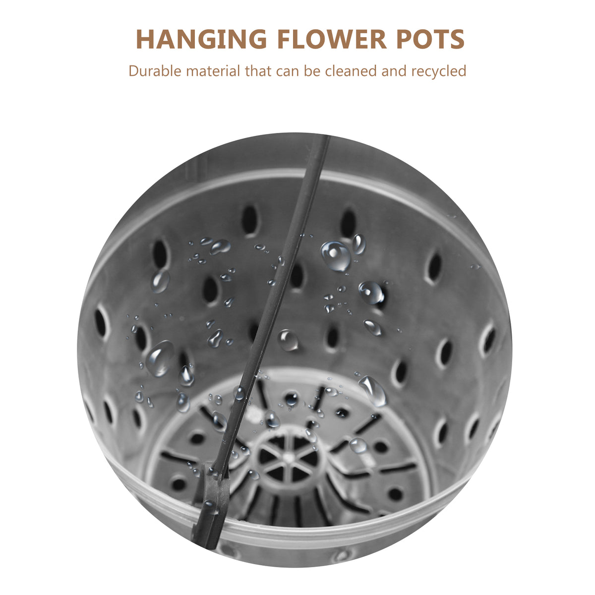5 Sets Hanging Flower Pot Planter PP Material Pots Root Control Q203347