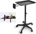 Black Height Adjustable Aluminum Salon Tray Cart U2079
