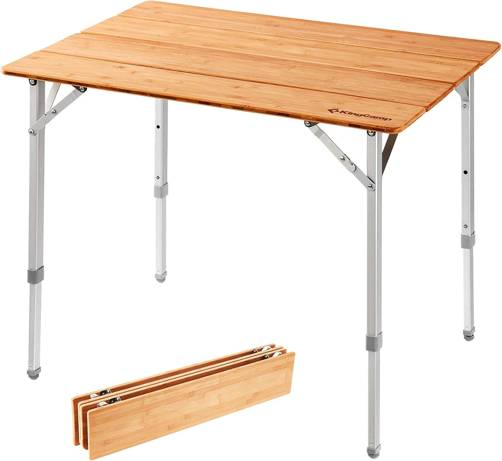 Folding Camping Table with Adjustable Height Aluminum Legs H5272