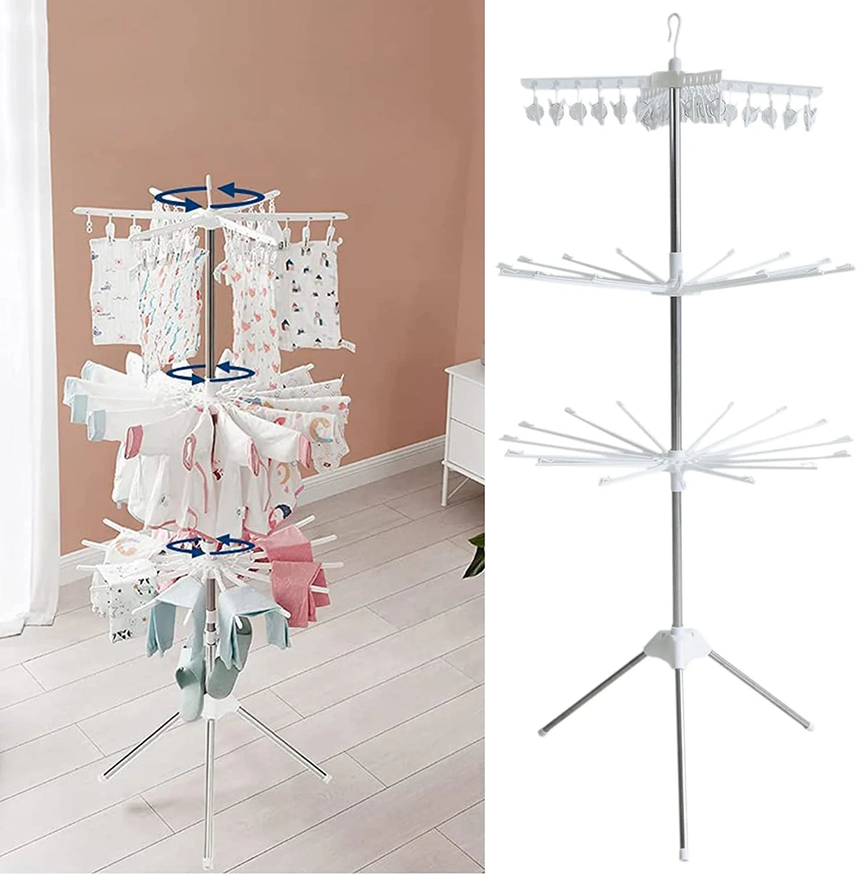 360 °Rotation Tripod Drying Rack Laundry Hanger Y6537