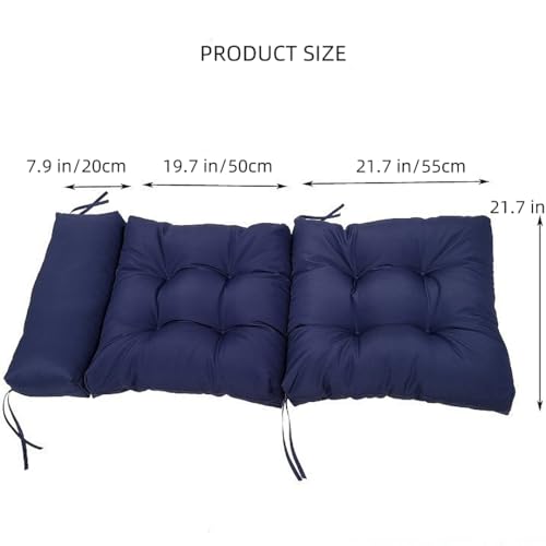 Water Resistant High Back Chair Cushion with Ties Y8687