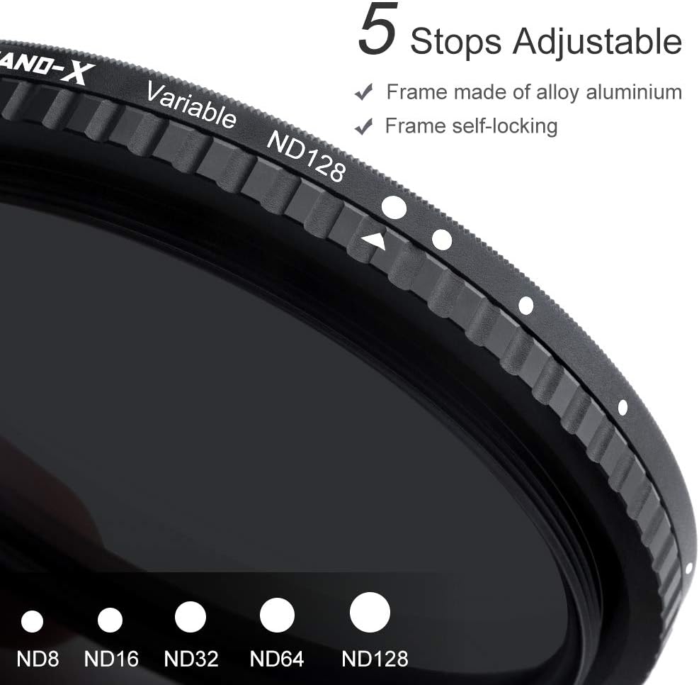 58mm Variable ND Filter ND8-ND128 3-7 Stop Y95315