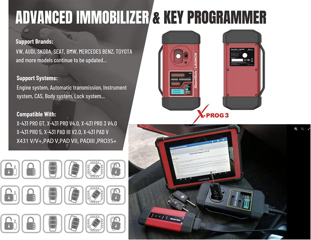 X431 X-PROG3 Key Programming Scan Tool with EEPROM Adapter L4180