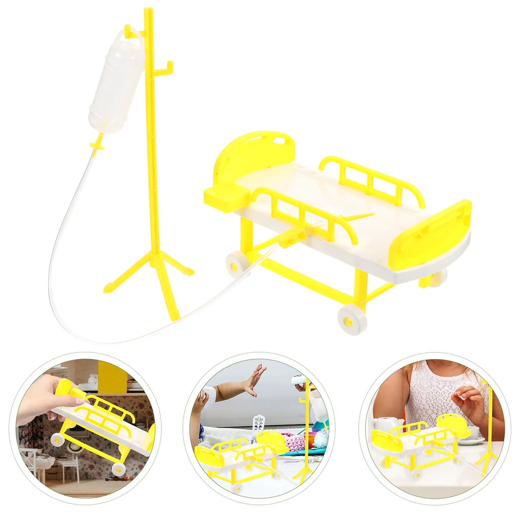 Simulated Medical Bed Children’s Toys Playing Doctor Toy Dollhouse Furniture Hospital Playing Nurse Toy Toddler X705