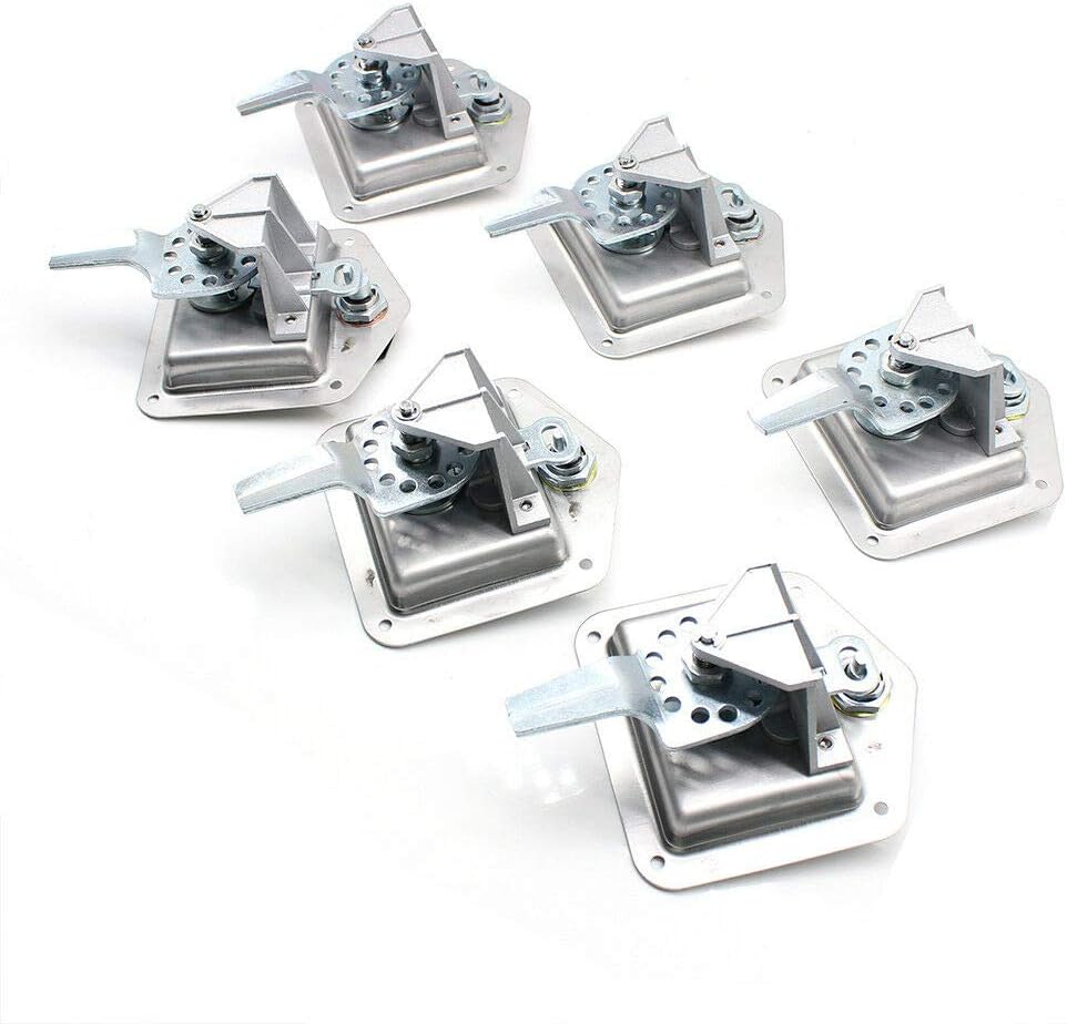 6Pcs Stainless Steel T-Handle Lock Tool Latch with Keys W569007
